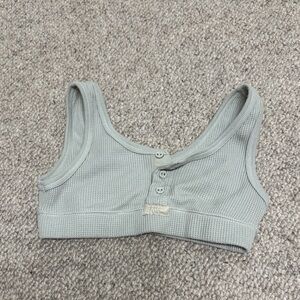 SKIMS Ribbed Button-Front Bralette